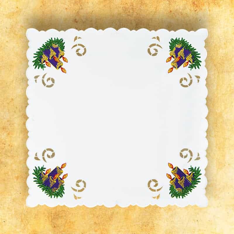 Cubierta bordada de Adviento 45×45 Cubierta bordada de Adviento 45×45