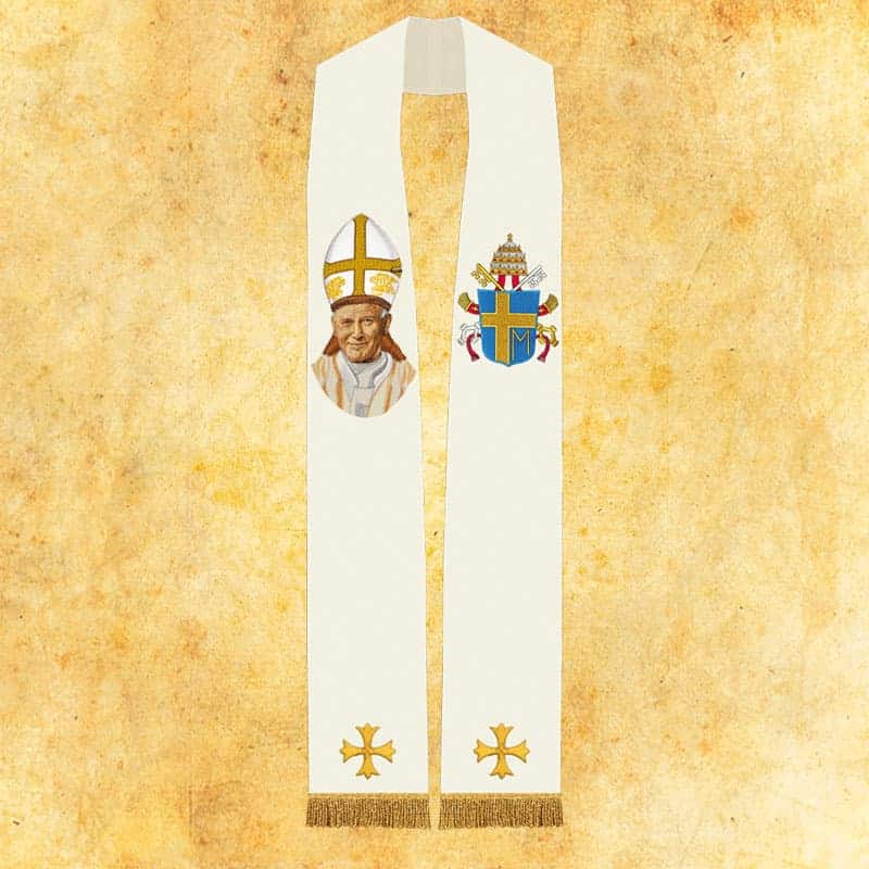 Estola bordada Juan Pablo II Estola bordada Juan Pablo II