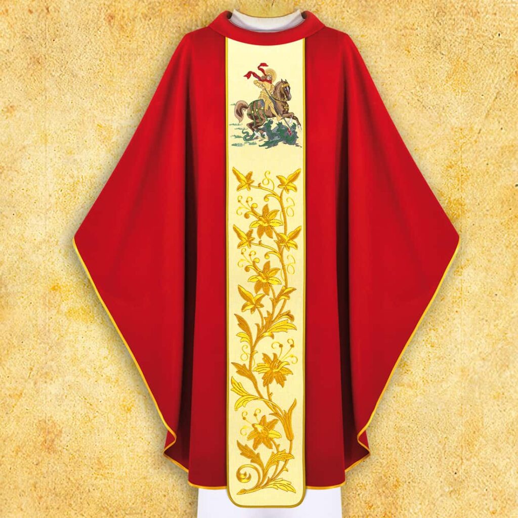 Casulla con la imagen de san Jorge
