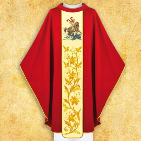 Casulla con la imagen de san Jorge