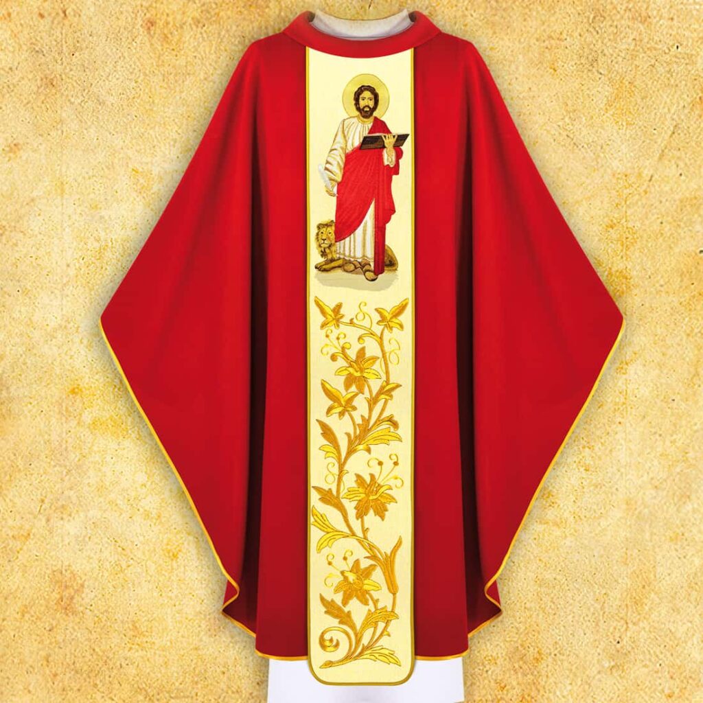 Casulla con imagen de san Marcos