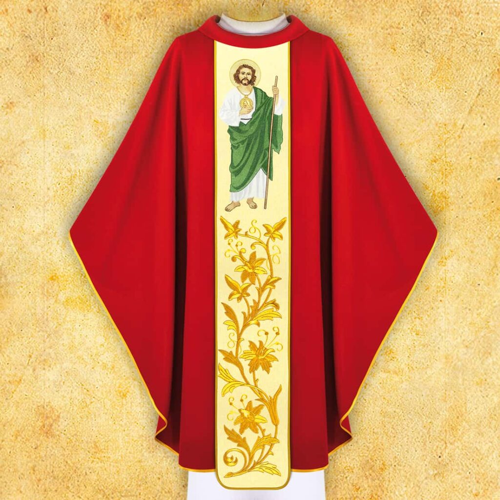 Casulla con la imagen de san Judas Tadeo