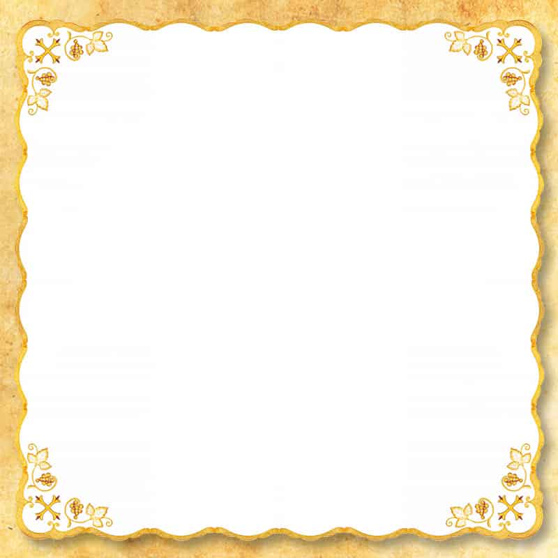 Cubierta bordada de dimensiones 95cm × 95cm Cubierta bordada de dimensiones 95cm × 95cm
