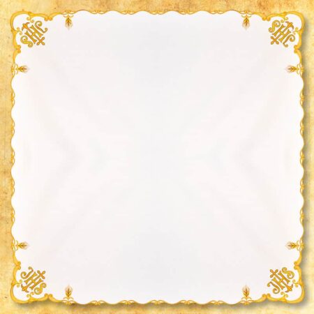 Cubierta bordada de dimensiones 95cm× 95cm