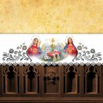 Mantel de altar calado con imagen foto