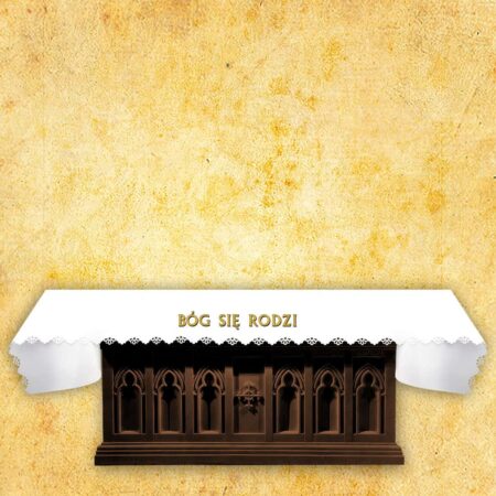 Mantel foto cortado con láser "Dios Nace"