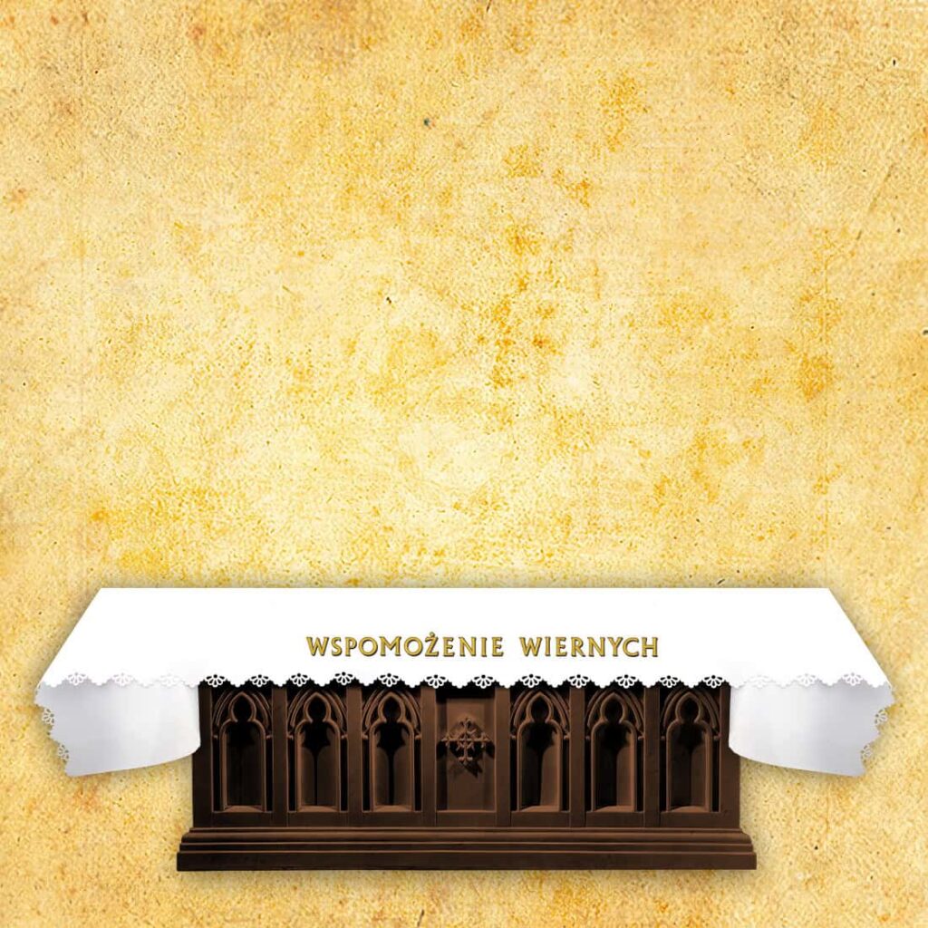 Mantel fotográfico calado láser "Wspomożenie Wiernych" Mantel fotográfico calado láser "Wspomożenie Wiernych"