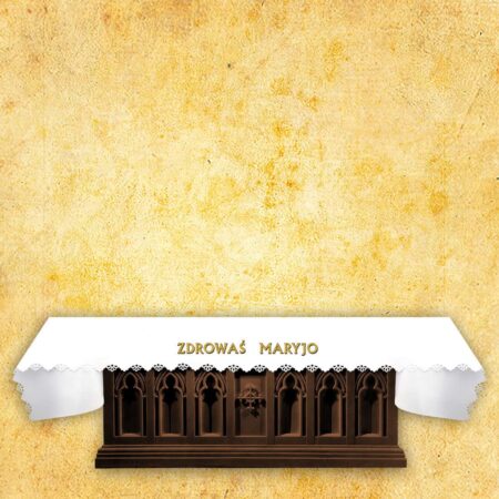 Mantel fotográfico calado láser "Salve María"