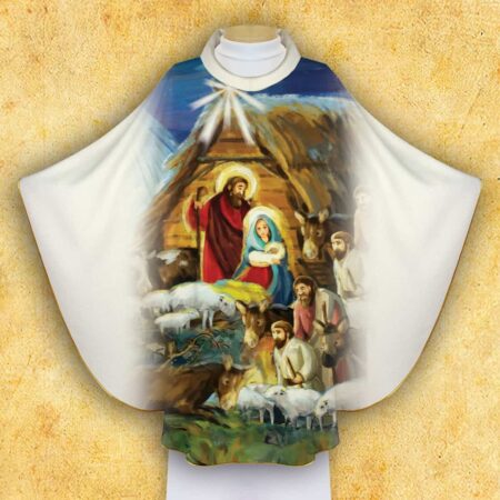Casulla impresa para Navidad