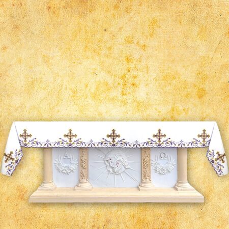 Mantel litúrgico bordado de Cuaresma