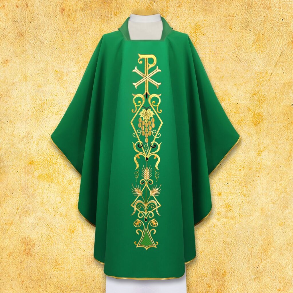 Casulla litúrgica PX verde