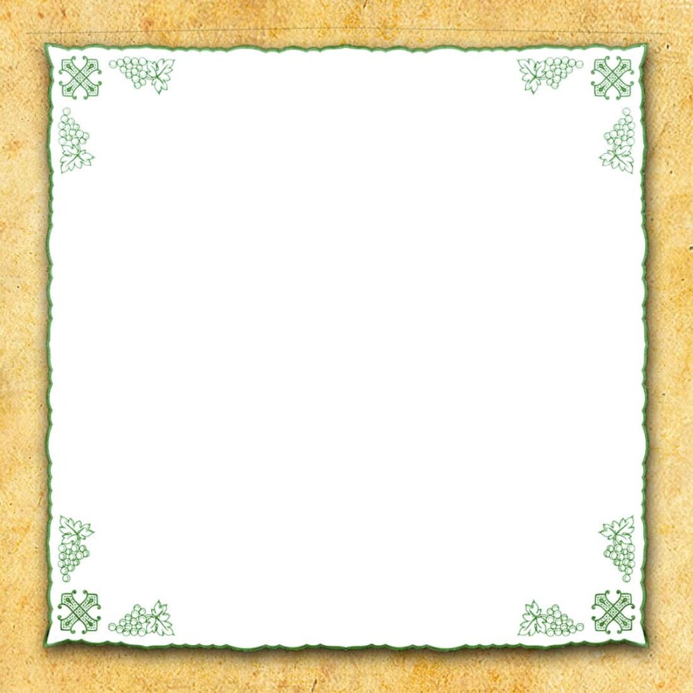 Cubierta bordada verde 95x95