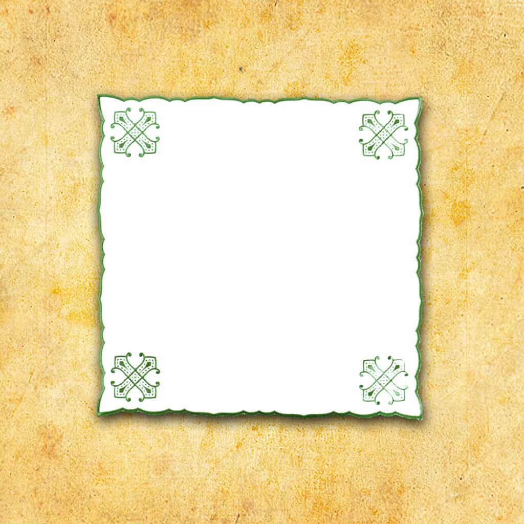 Cubierta bordada verde 45×45