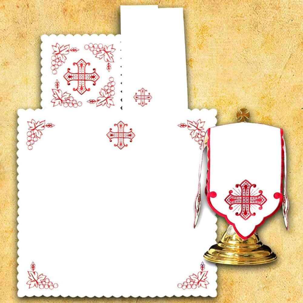 Ropa de altar para el cáliz bordada