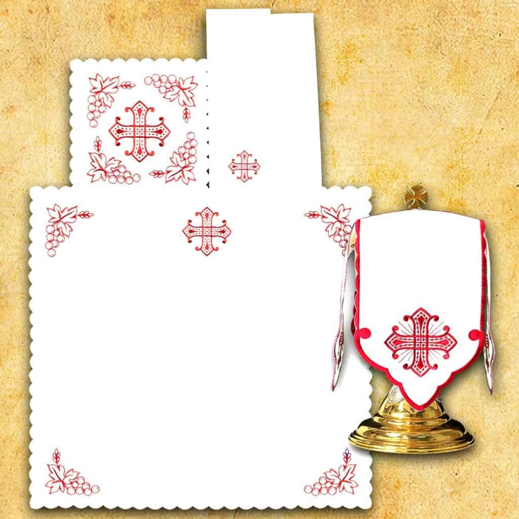 Ropa de altar para el cáliz bordada