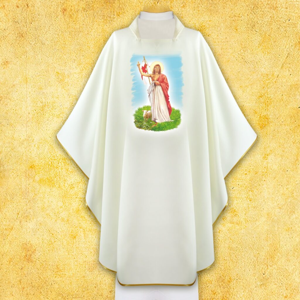 Casulla con imagen Jesús Resucitado Casulla con imagen Jesús Resucitado