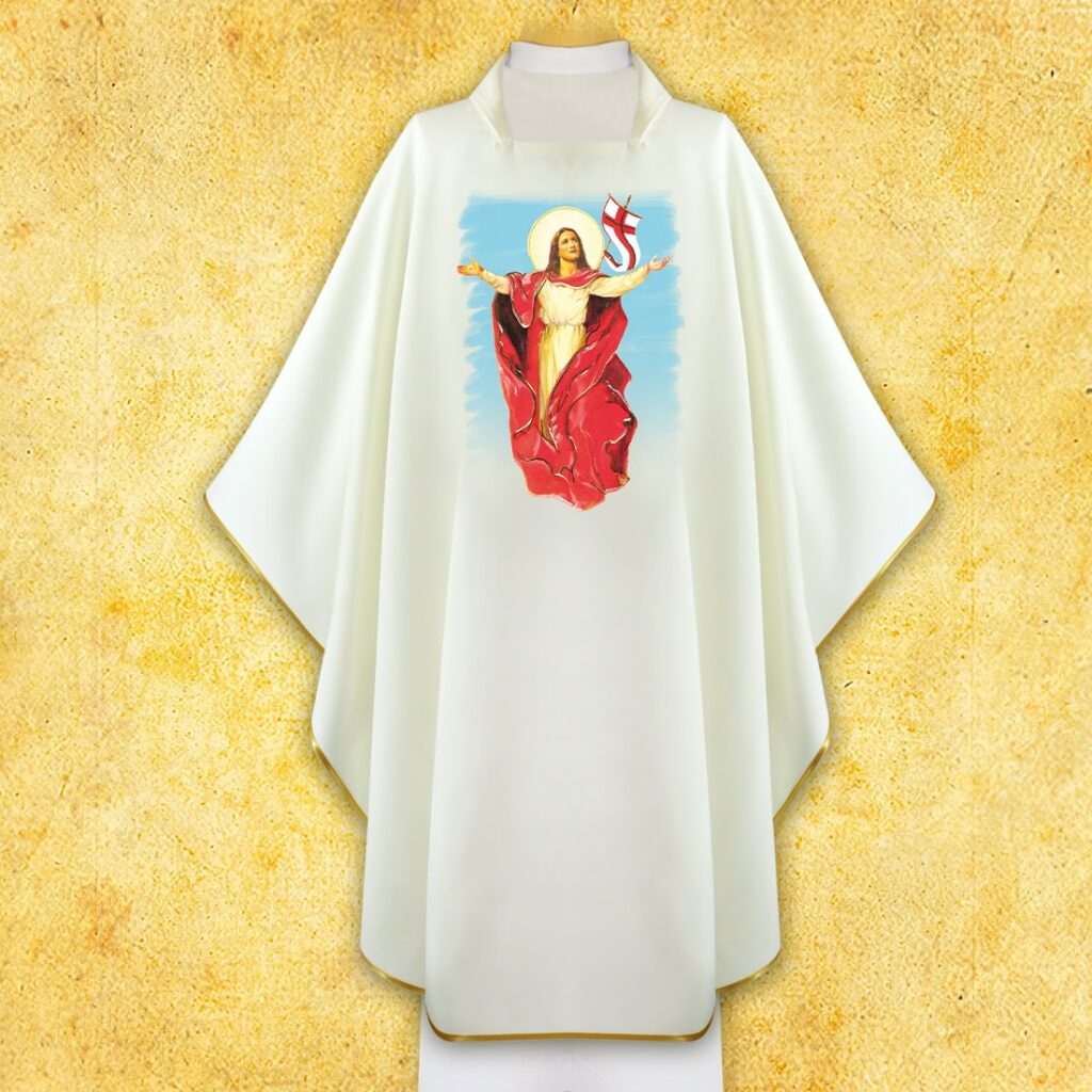 Casulla con imagen Jesús Resucitado Casulla con imagen Jesús Resucitado