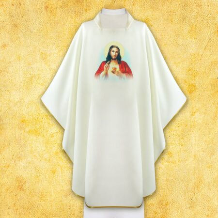Casulla con imagen Corazón de Jesús