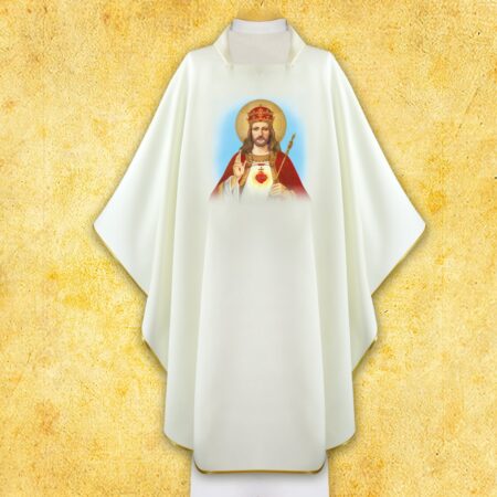 Casulla con imagen Cristo Rey