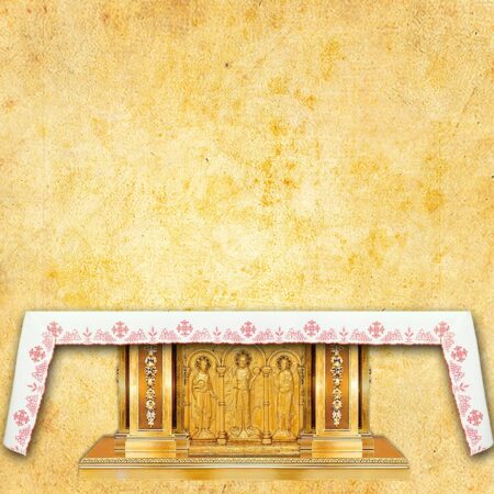 Mantel bordado rojo