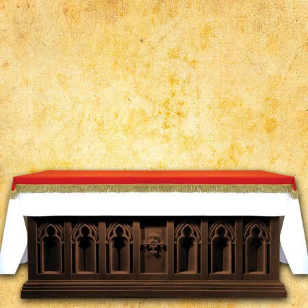 Cubierta de altar de elana roja