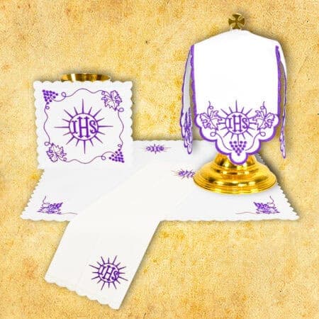 Conjunto de ropa de altar morado