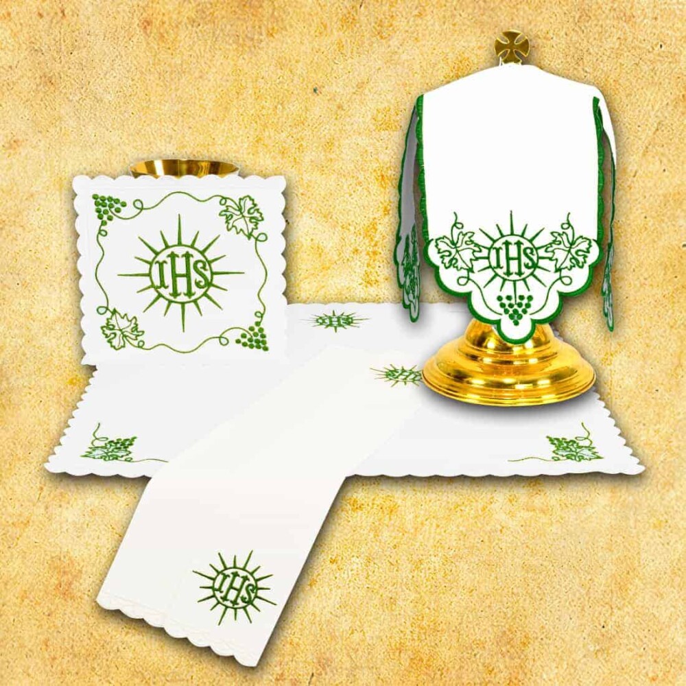 Juego para cáliz verde