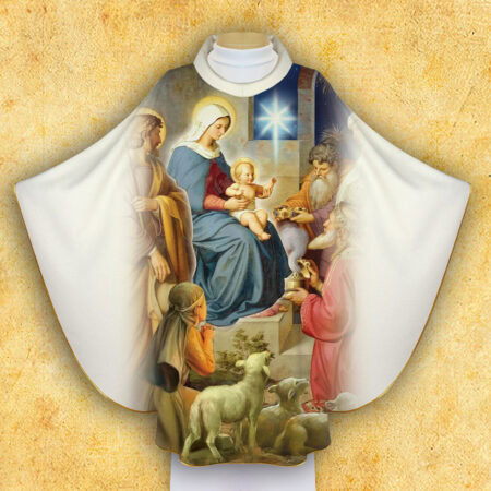 Casulla impresa para Navidad