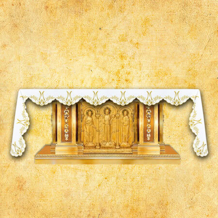 Mantel Mariano con bordado por tres lados 280x115cm