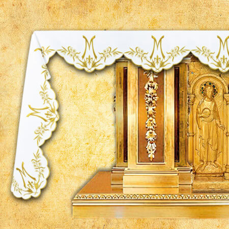 Mantel Mariano con bordado por tres lados 280x115cm