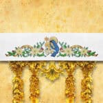 mantel de altar con bordado
