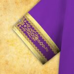 Dalmática litúrgica morada bordada