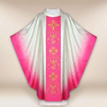 Casulla litúrgica moderna en rosa