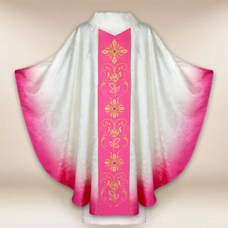 Casulla litúrgica moderna en rosa
