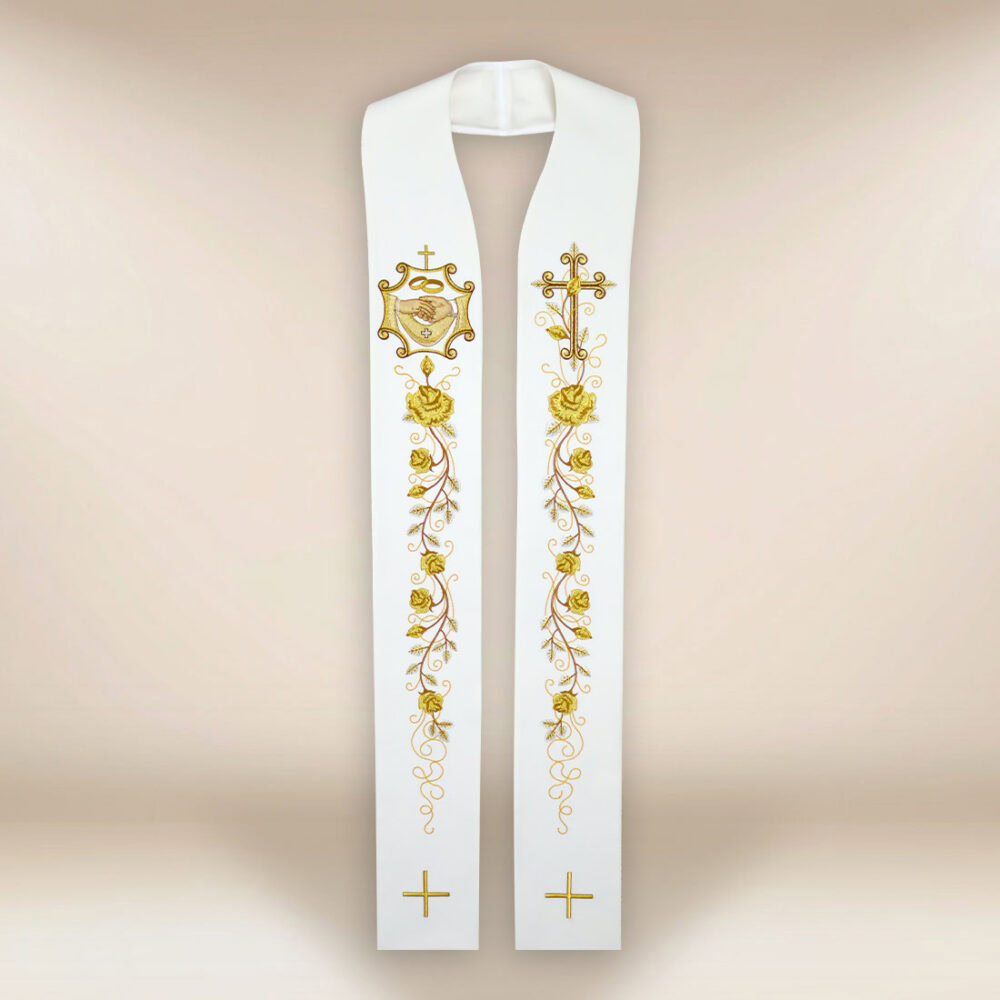 Estola de boda bordada