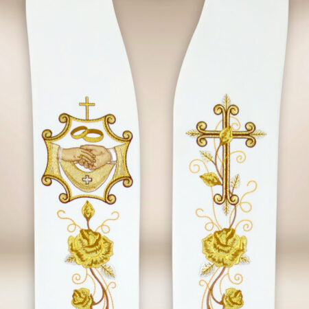 Estola de boda bordada