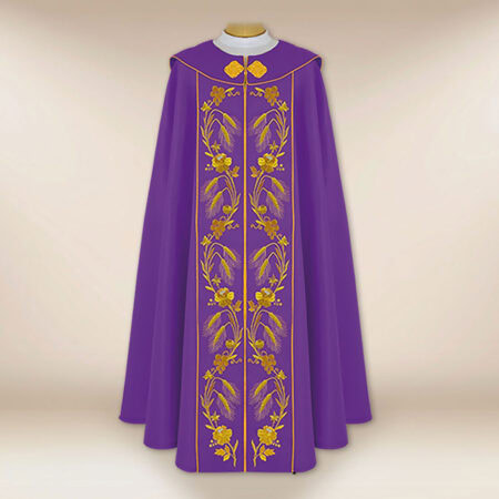 Capa pluvial bordada IHS morada