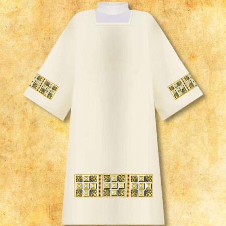 Dalmática bordada litúrgica para diácono