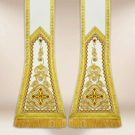 Estola romana ecru con cruces