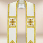 Estola romana ecru con cruces