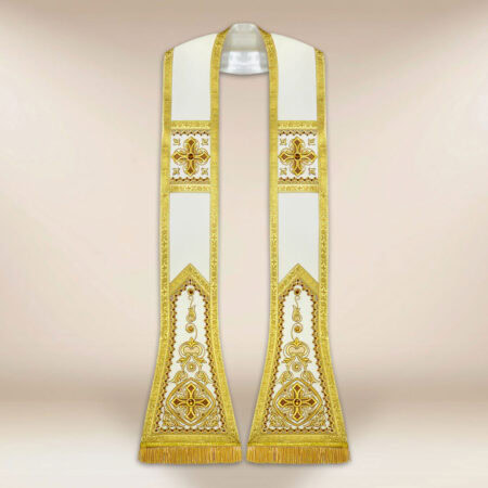 Estola romana ecru con cruces