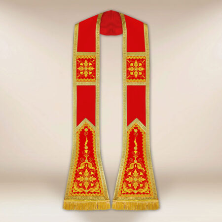 Estola bordada romana roja