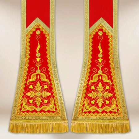Estola bordada romana roja
