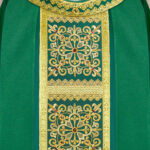 Casulla bordada litúrgica en color verde