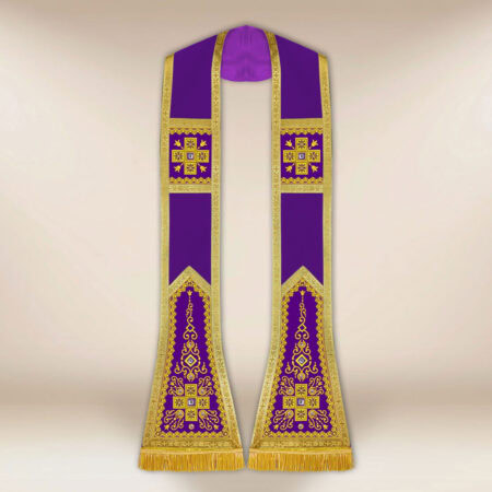 Estola bordada romana morada