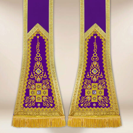 Estola bordada romana morada