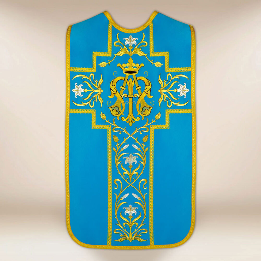 Ornat haftowany rzymski Maryjny