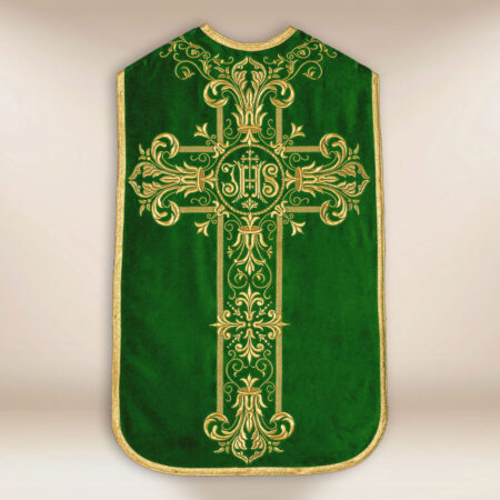 Casulla romana en color verde