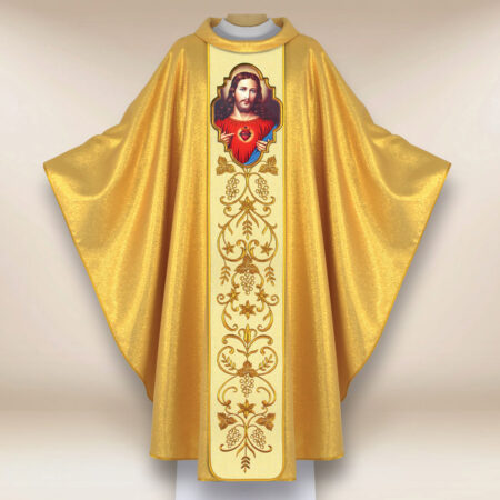 Casulla con imagen Sagrado Corazón de Jesús