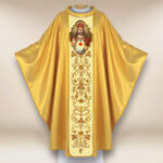 Casulla con imagen de Cristo Rey